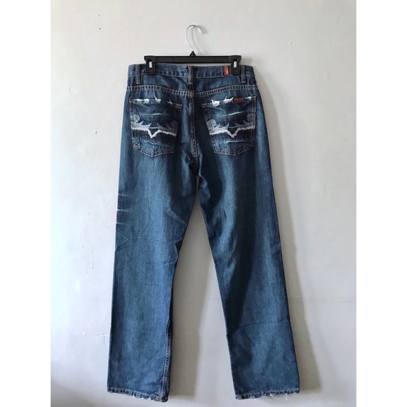 7 For All Man Kind | Dark Wash | Boot Cut Jeans - Picture 2 of 8